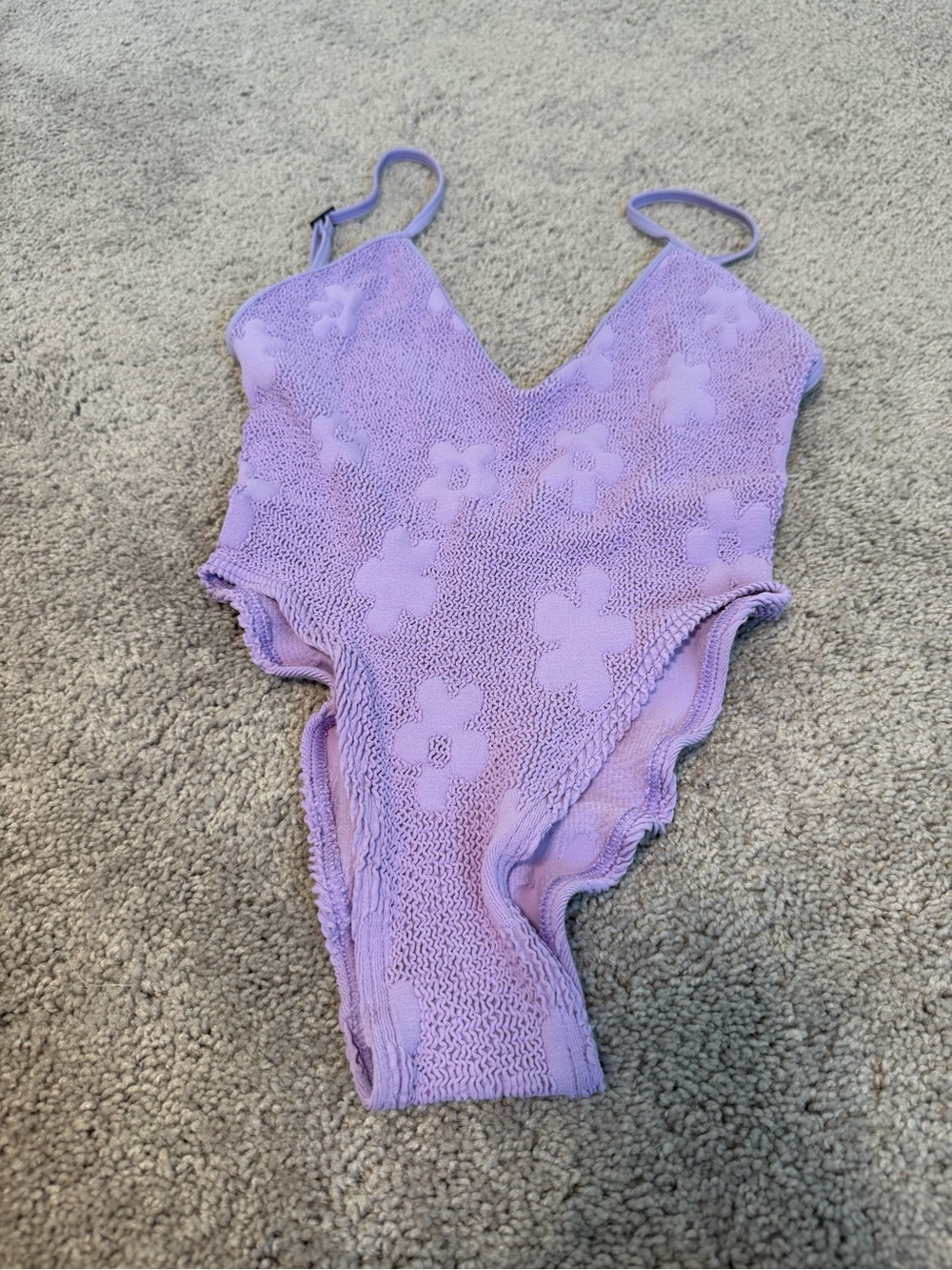 BOND EYE ELENA ONE PIECE Lilac Floral Textured One-Piece Swimsuit - Women's Swim - Picture 4 of 9